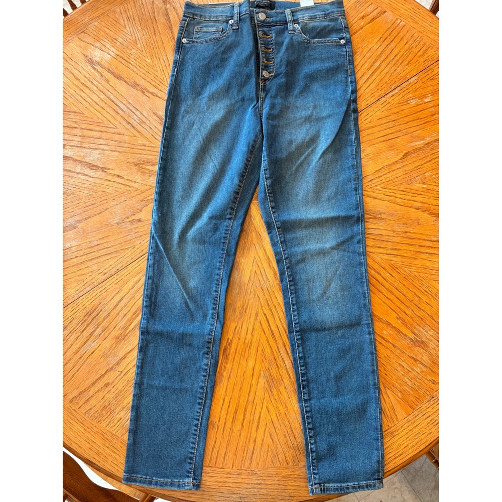 Banana Republic High Rise Skinny Jeans 28/6 Medium Wash Button Fly Denim Pants